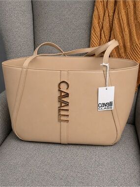 Cavalli Class Women’s Beige Tote Bag
